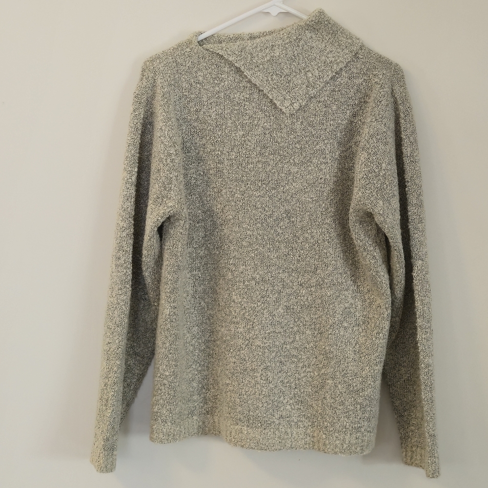Penmans Medium Grey Marl Vintage Asymmetrical Mock Neck Knit Sweater Gorpcore - Picture 15 of 15